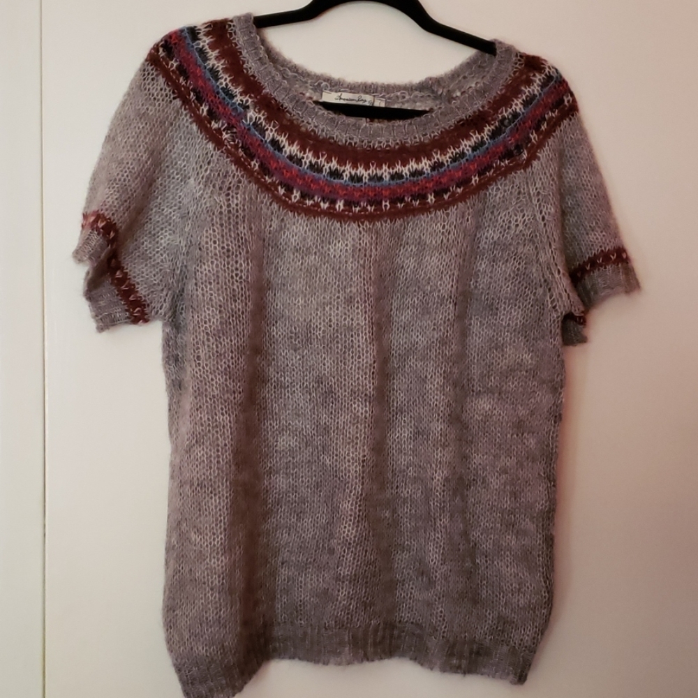 Gray mohair sweater